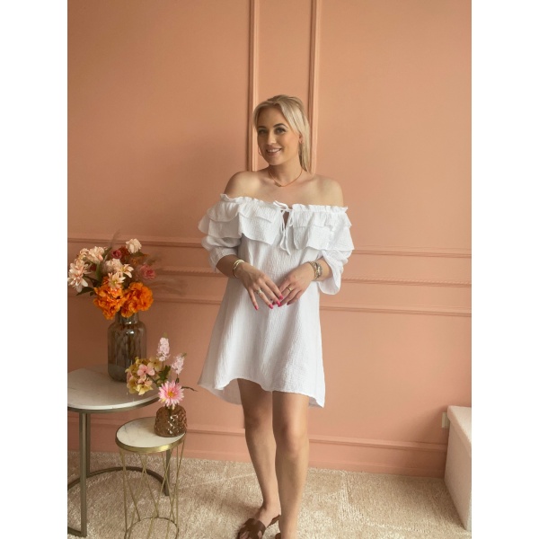 Off shoulder white