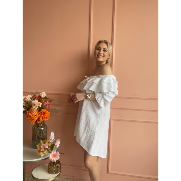 Off shoulder white