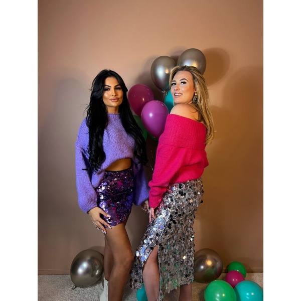 Disco skirt silver
