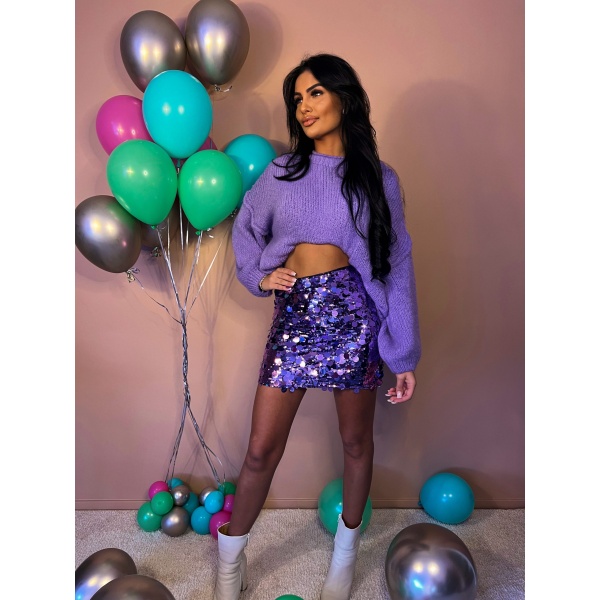 Disco skirt purple