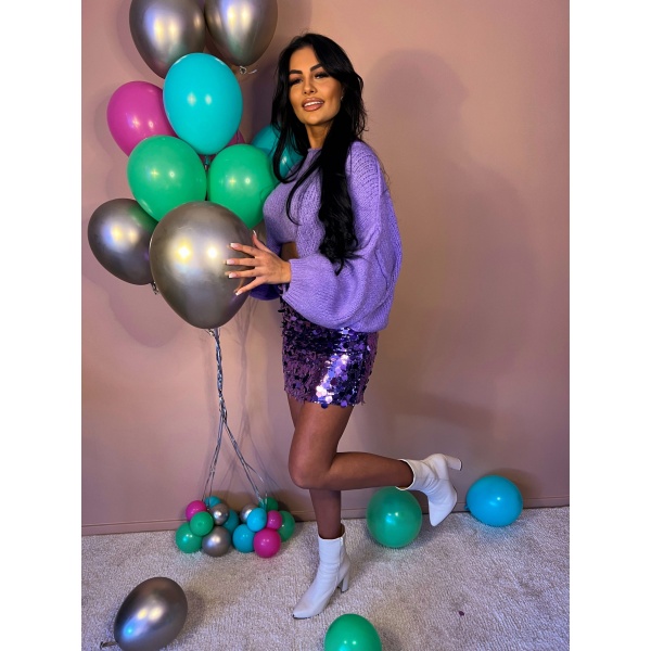 Disco skirt purple