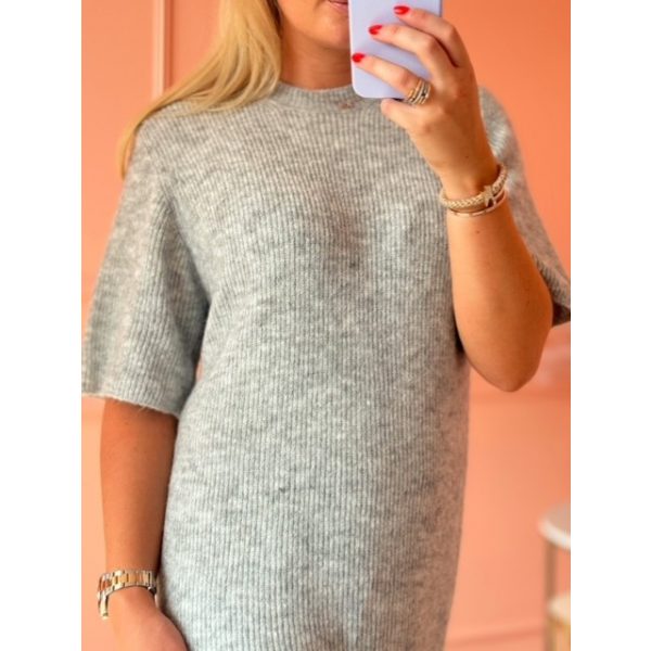 knitted dress grijs