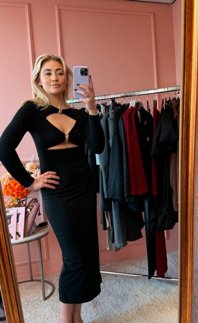 Lady in black dress