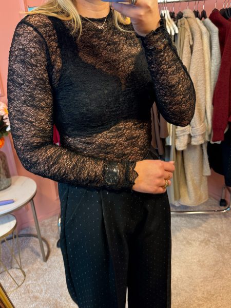 Mesh top zwart