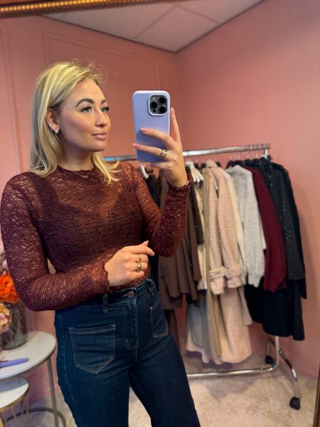 Mesh top Bordeaux