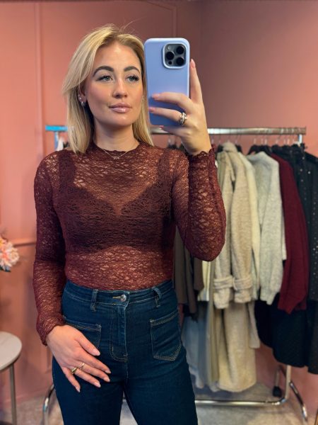 Mesh top Bordeaux