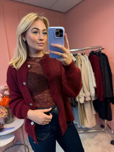 Mesh top Bordeaux