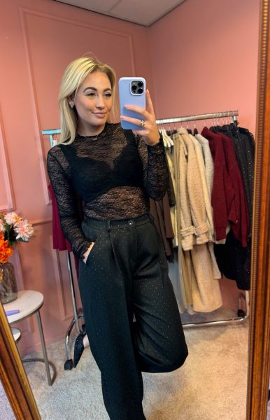 Mesh top zwart