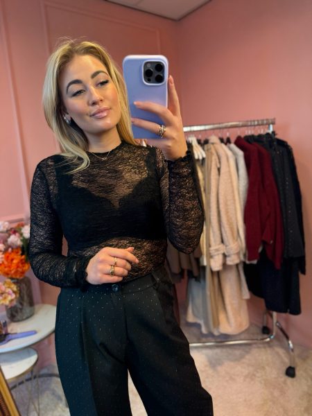 Mesh top zwart