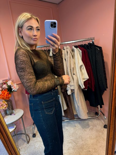 Mesh top Marron