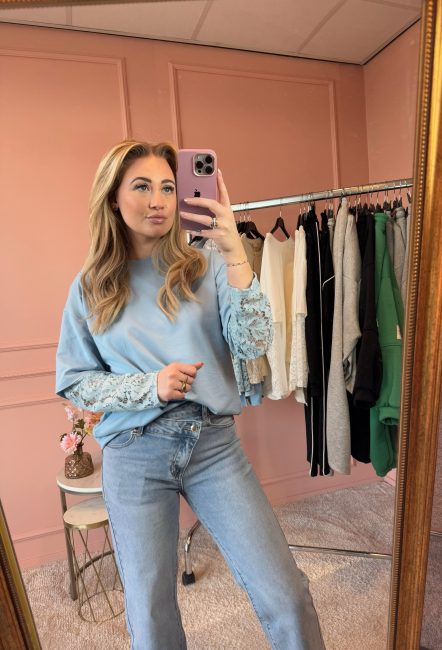 Lace Shirt blauw