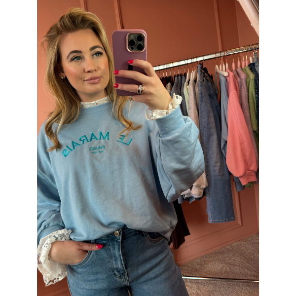Marais sweater blauw