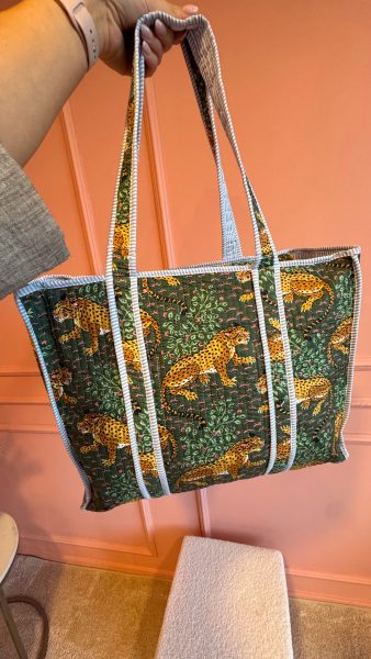 Beachbag / shopper tiger groen