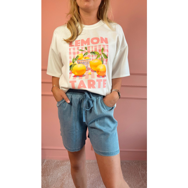 Denim look shorts