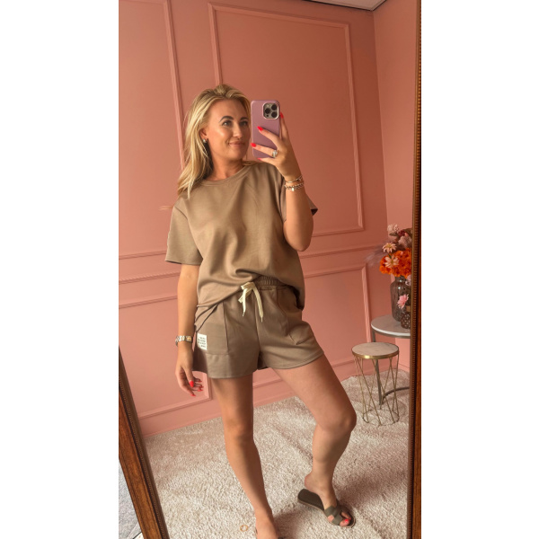 Short 2 piece taupe