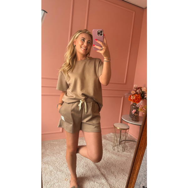 Short 2 piece taupe