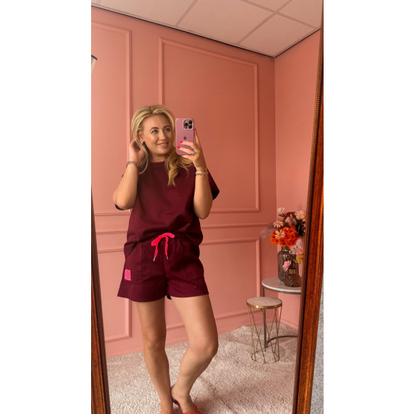 Short 2 piece Bordeaux