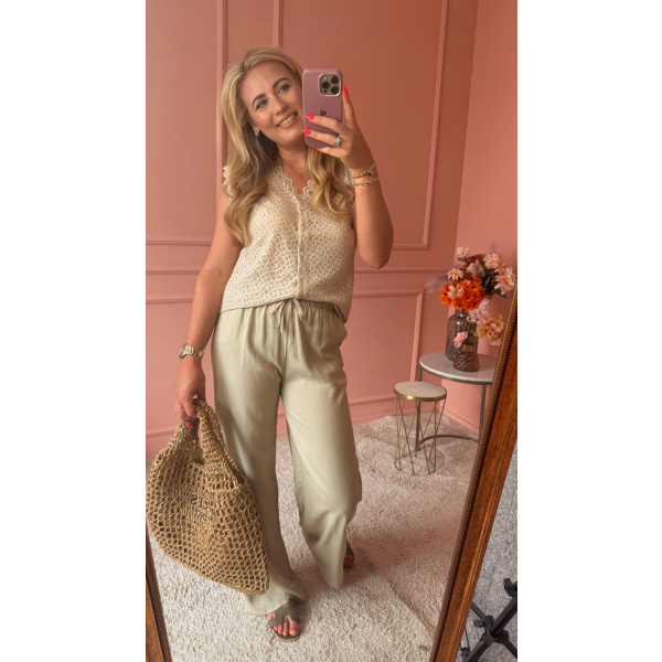Linnen look pants