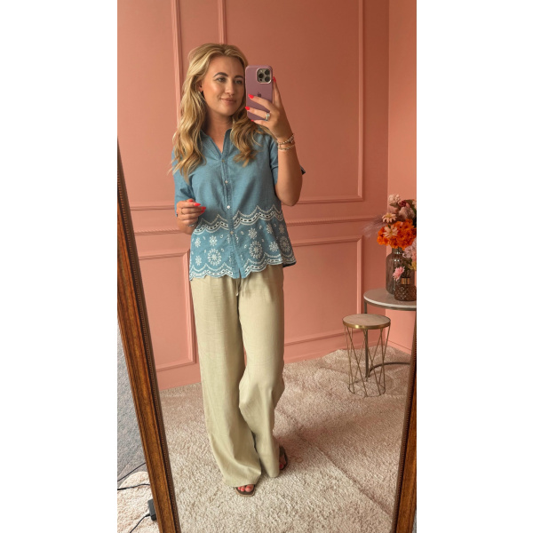 Linnen look pants