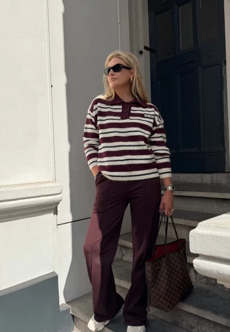 monica pants aubergine