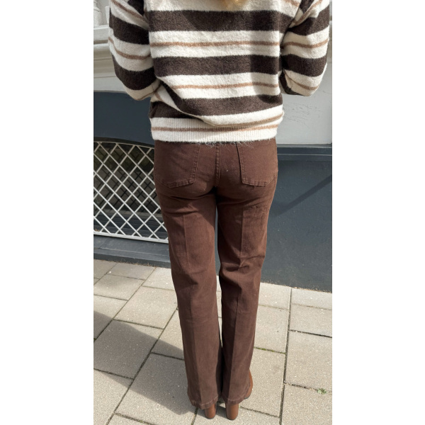 wide leg jeans brown