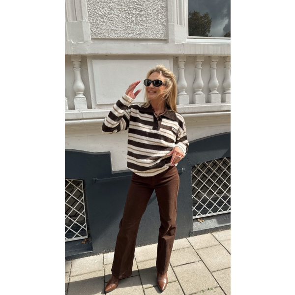 preppy pullover brown