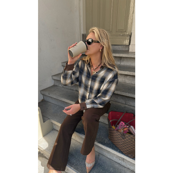 wide leg jeans brown
