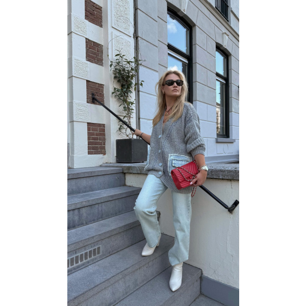 knitted vest jeans