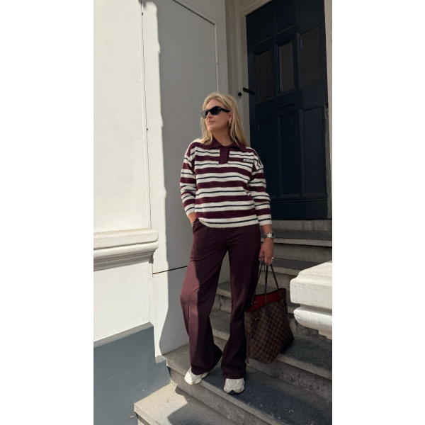 monica pants aubergine