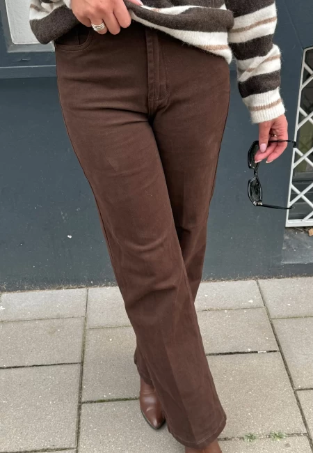 wide leg jeans brown