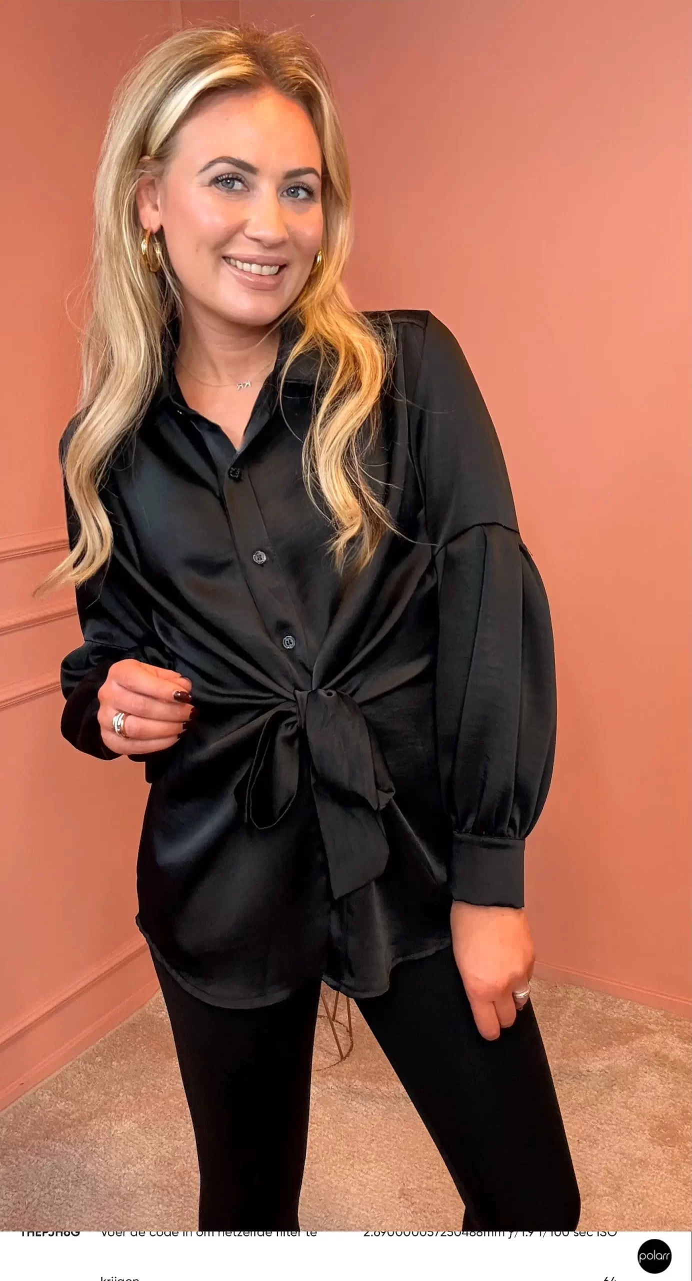 unwrap me blouse zwart